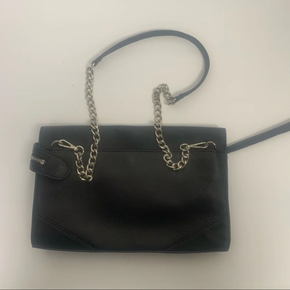 NINE WEST ZEBRA SHOULDER BAG/ CLUTCH leather and faux fur